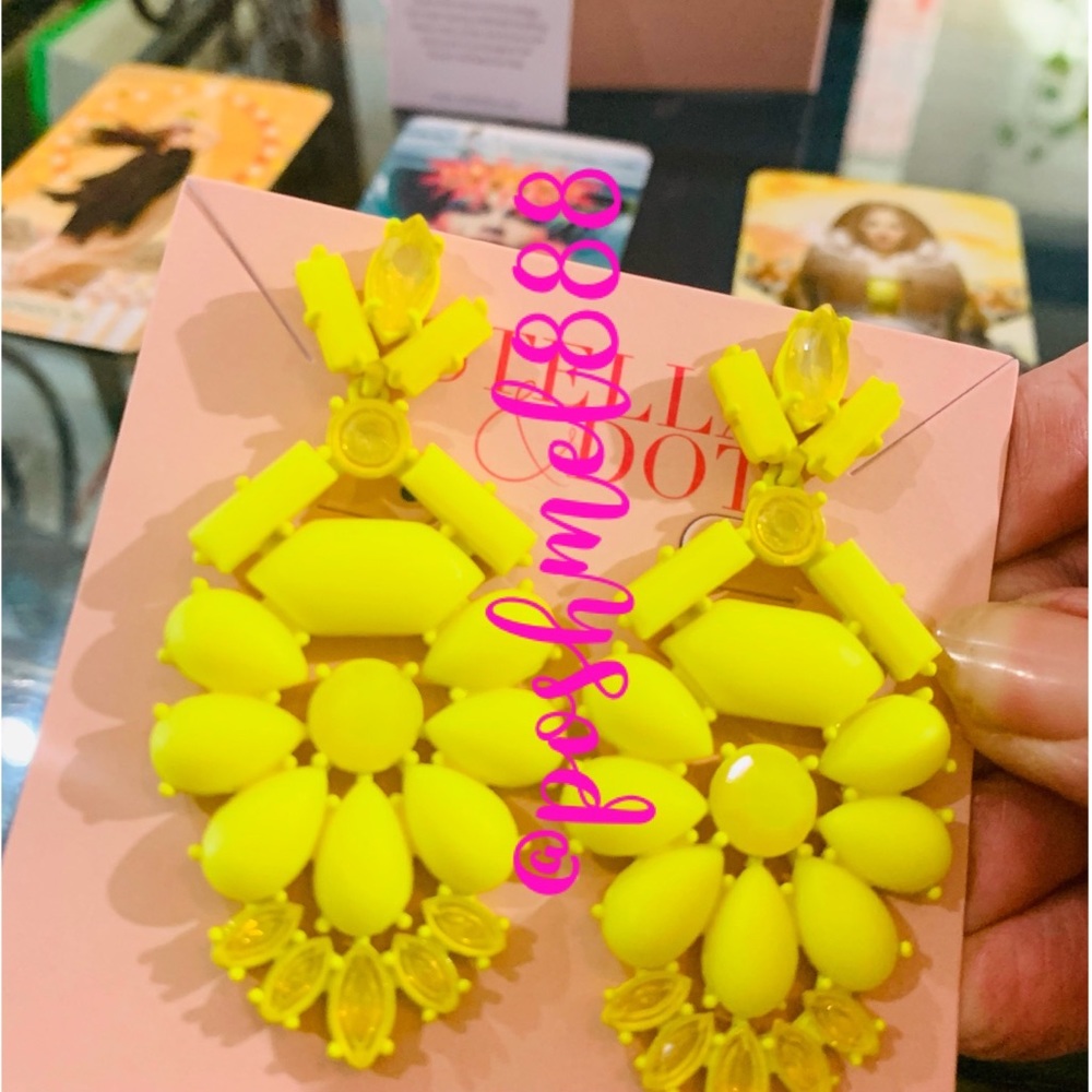 Stella & Dot | *ULTRARARES* Citron Yellow Heck Yes!!!\😄/Statement Earrings - Picture 12 of 16